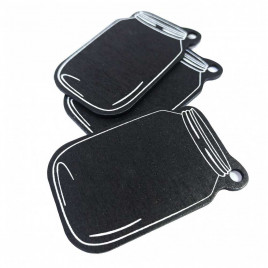 Теги из дерева Баночки черные размер 4,5*0,8*7,1см уп 3шт