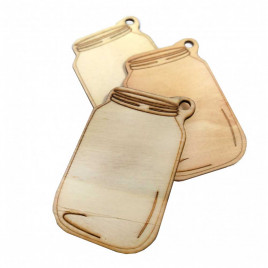 Теги из дерева Баночки размер 4,5*0,8*7,1см уп 3шт