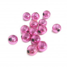 Бусины металл. розовые d-1,5см 100гр