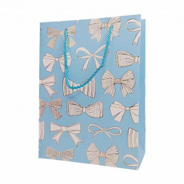 Пакет ЛЮКС Бантики с метал тиснением размер 18*23*10см