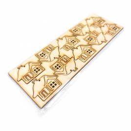 Декор из дерева Домик размер 3см