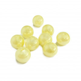 Бусины перламутр желтые d-2см уп. 17шт
