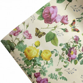 Бумага подарочная На летней клумбе размер листа 70см*100см уп 10л