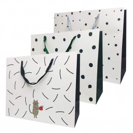 Пакет ЛЮКС Котики размер 27*23*12см