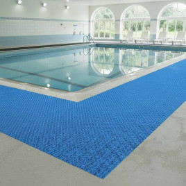 Коврик-дорожка против скольжения ZIG-ZAG 0,9*12м синий