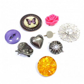 Брошки для декора Теплые воспоминания размер 0,8-2,7см