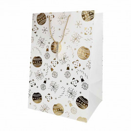 Пакет ЛЮКС НГ С Новым годом с золотыми блестками размер 36*54*30см
