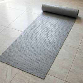 Коврик-дорожка Рифленый против скольжения 0,9*12м серый