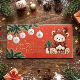 Конверт для денег НГ С Новым годом! 8*16,5см арт 59611