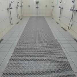 Коврик-дорожка против скольжения Цепочка 0,9*12м серый