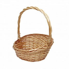 Корзина овальная ива медовая скошенный край в 3-х размерах