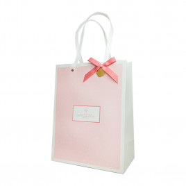 Пакет ЛЮКС Горошек с бантиком размер 24*32*13см