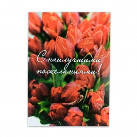 Мини-открытка С наилучшими пожеланиями! 5*7см