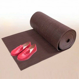 Коврик-дорожка против скольжения ZIG-ZAG 0,9*12м коричневый