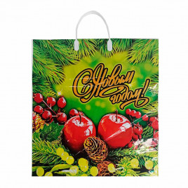 Пакет с пластмассовыми ручками Ягодка размер 40*44см 10шт