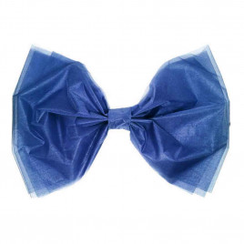 Бант на авто из органзы синий размер 60*100см