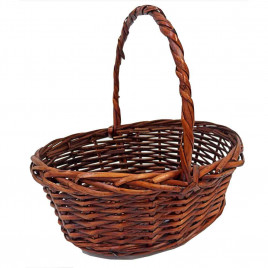 Корзина овальная ива коричневая в 2-х размерах