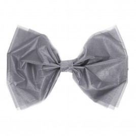 Бант на авто из органзы серый размер 60*100см