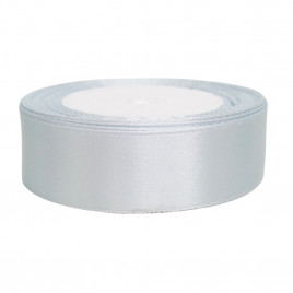 Лента атласная серо-голубая размер 2,5см*23м