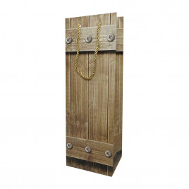 Пакет под бутылку ЛЮКС Дерево размер 12*36*9см