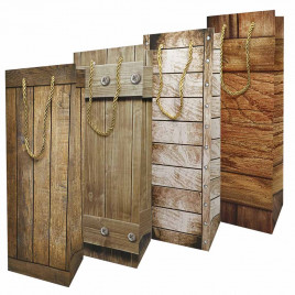 Пакет под бутылку ЛЮКС Дерево размер 12*36*9см