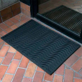 Коврик придверный резиновый Волна 60*90см