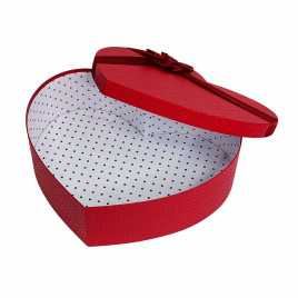 Коробка сердце красное с тиснением в 3-х размерах