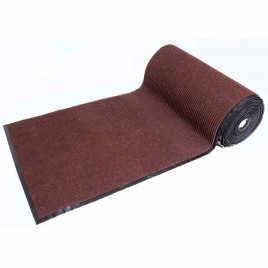 Коврик-дорожка влаговпитывающий ребристый Sunstep 1,2*12м коричневый