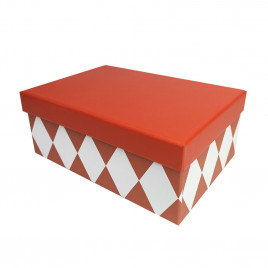 Коробка прямоугольная Клетка терракотовая в 5-ти размерах