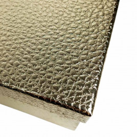 Коробка прямоугольная Под кожу золото в 4-х размерах