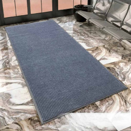 Коврик-дорожка влаговпитывающий ребристый Sunstep 1,2*12м серый