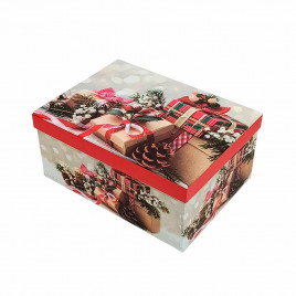 Коробка прямоугольная НГ Новогодние подарки в 9-ти размерах