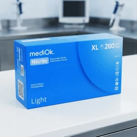 Перчатки нитриловые MediOk голубые 100 пар XL