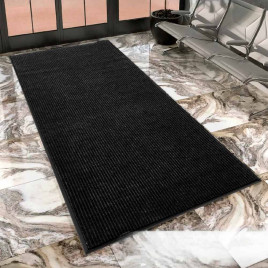 Коврик-дорожка влаговпитывающий ребристый Sunstep 1,2*12м черный