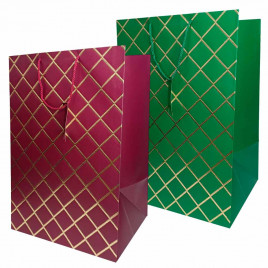 Пакет ЛЮКС Ромб с золотым тиснением размер 36*54*30см