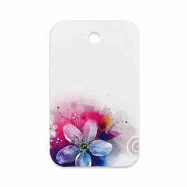 Мини-бирка картонная Цветок 3*5см