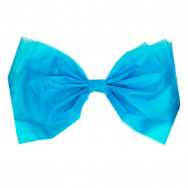 Бант на авто из органзы голубой размер 60*100см