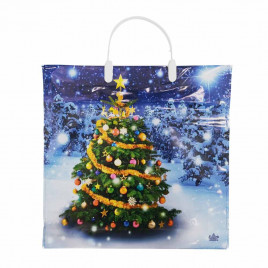 Пакет с пластмассовыми ручками Елочка размер 36*40см 10шт