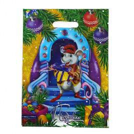 Пакет вырубной ПВД Мышка с сыром 31*40см 60 мкм 50шт