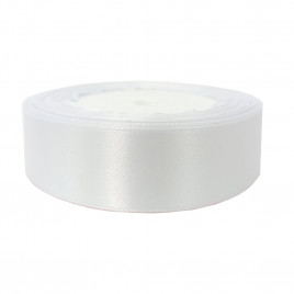 Лента атласная белая размер 2см*23м