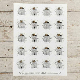 Наклейка Подарок D-3,5см 1 лист 20шт