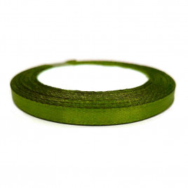 Лента атласная оливковая темная размер 0,6см*23м