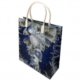 Пакет сумка размер 23*26см Белые шары