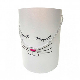 Коробка цилиндр Кошка без крышки размер 18см*24см