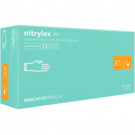 Перчатки нитриловые Nitrylex PF зеленые 50 пар XS, S