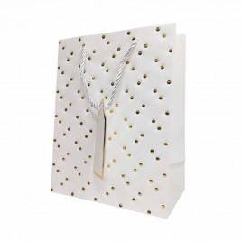 Пакет ЛЮКС Золотые клепки с тиснением размер 18*23*10см