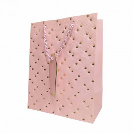 Пакет ЛЮКС Золотые клепки с тиснением размер 18*23*10см