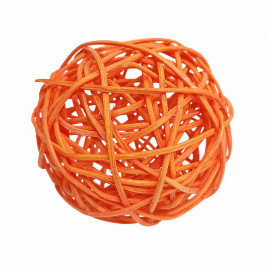 Шар из ротанга оранжевый D-8-9см