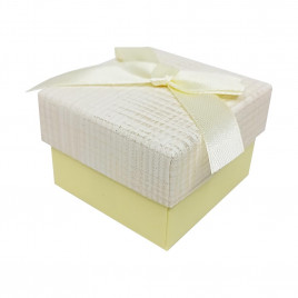 Коробка квадрат Классика с бантом размер 5*5*3,5см