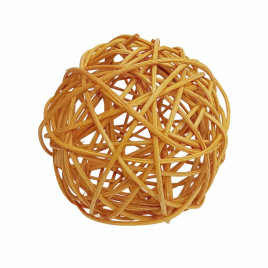 Шар из ротанга светло-коричневый D-8-9см